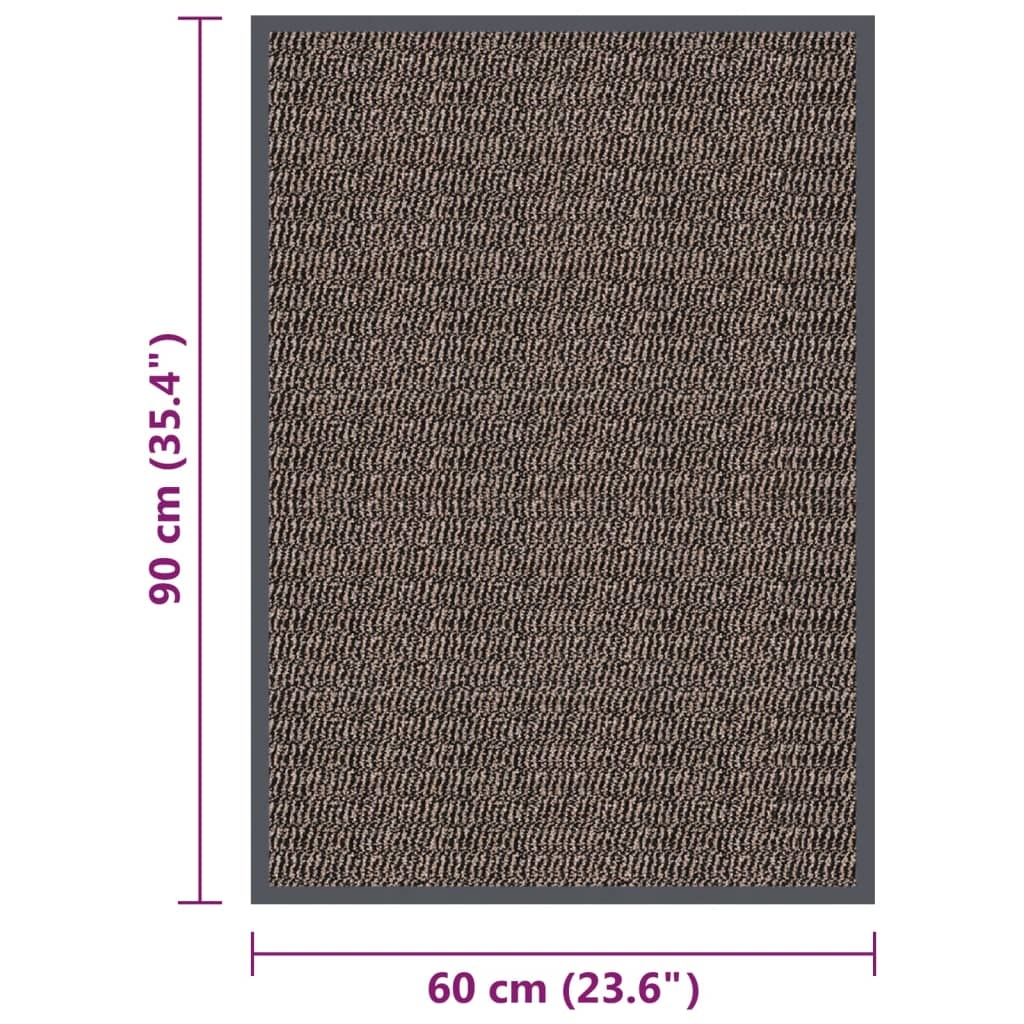 vidaXL Deurmat Donkerbruin 60x90cm - 35% Korting!