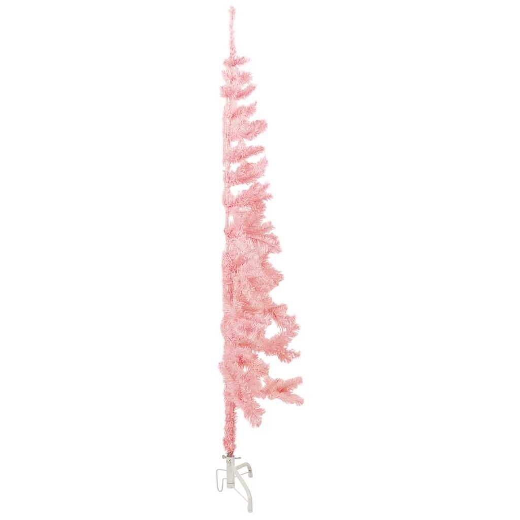 Roze Halve Kunstkerstboom 150cm - 35% Korting!