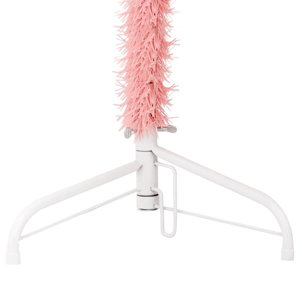 Roze Halve Kunstkerstboom 150cm - 35% Korting!