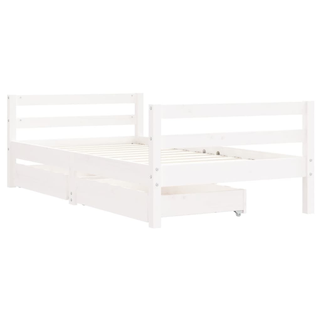 Kinderbedframe 80x160cm Grenenhout Wit - 35% Korting!