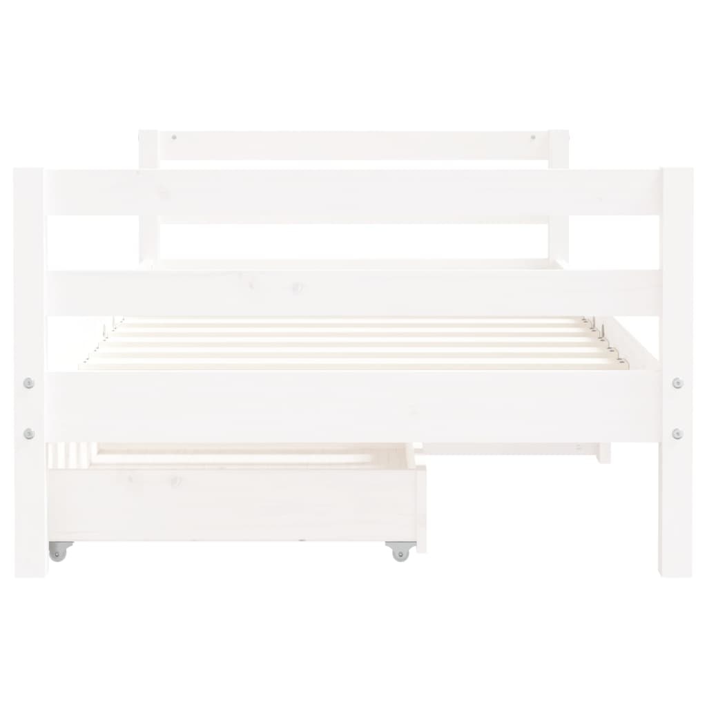Kinderbedframe 80x160cm Grenenhout Wit - 35% Korting!