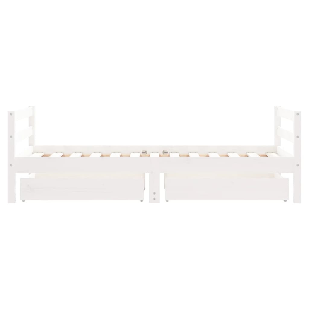 Kinderbedframe 80x160cm Grenenhout Wit - 35% Korting!