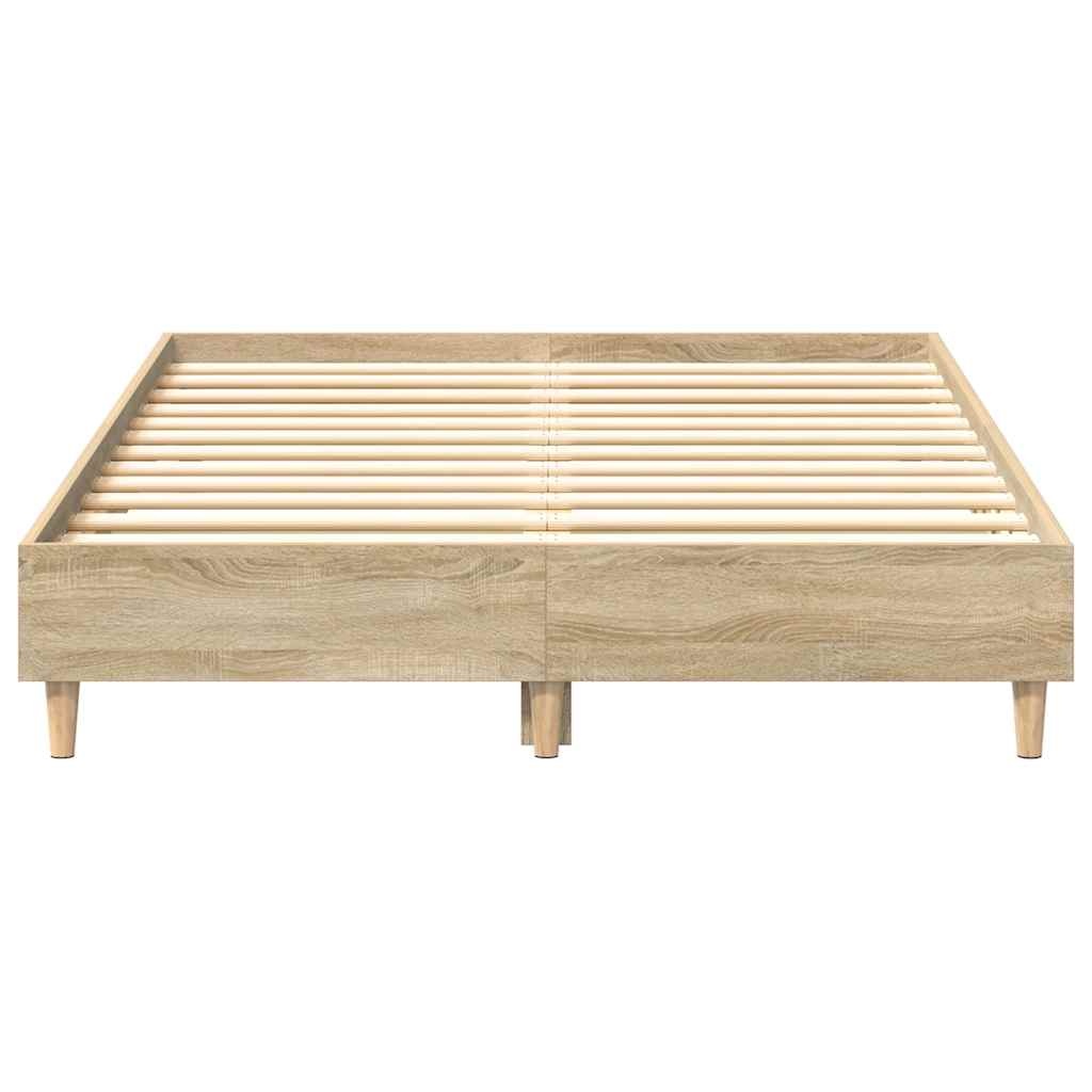 vidaXL Bedframe 140x190 Sonoma Eiken - 35% Korting!