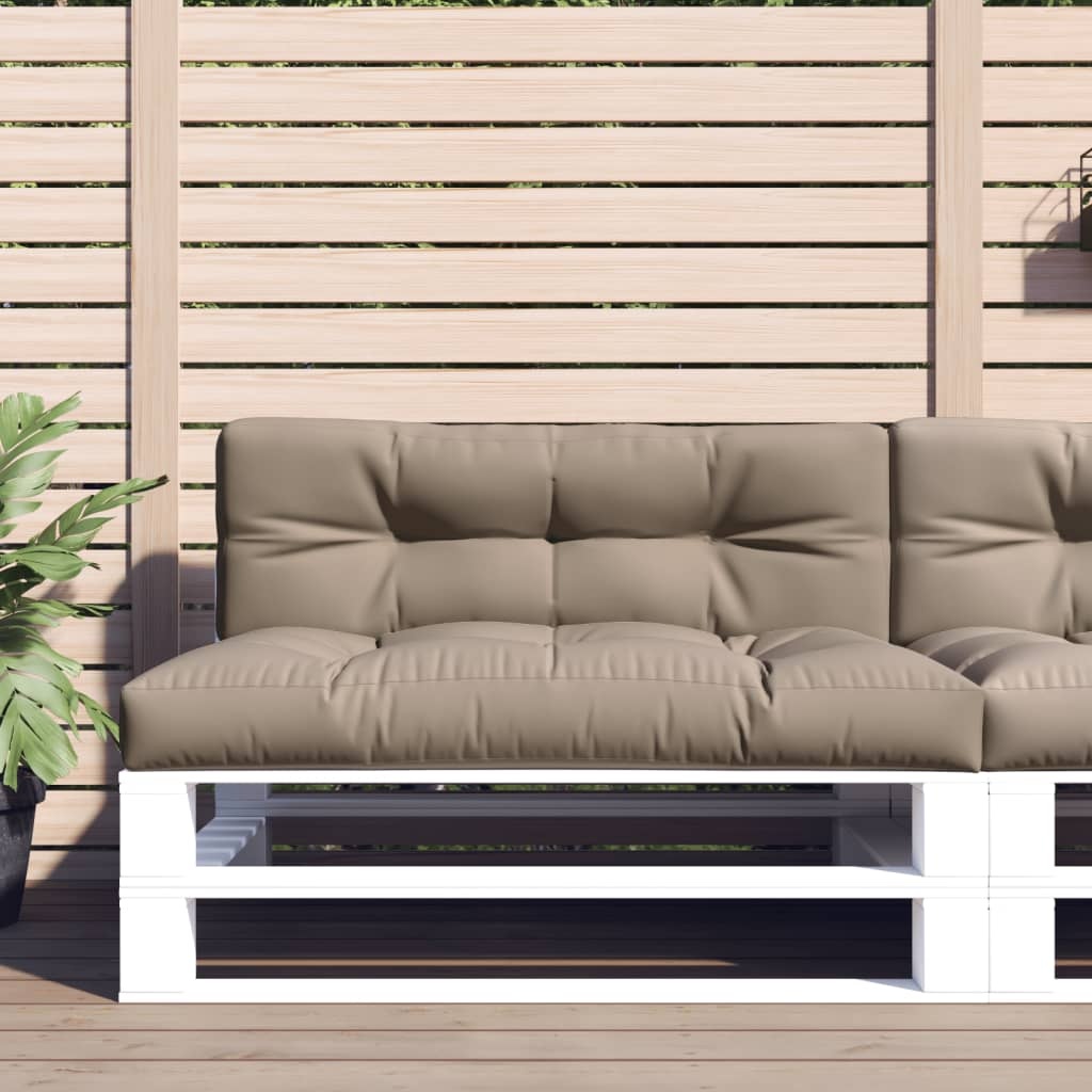 vidaXL Palletkussens Taupe (2 st.) - 35% Korting!
