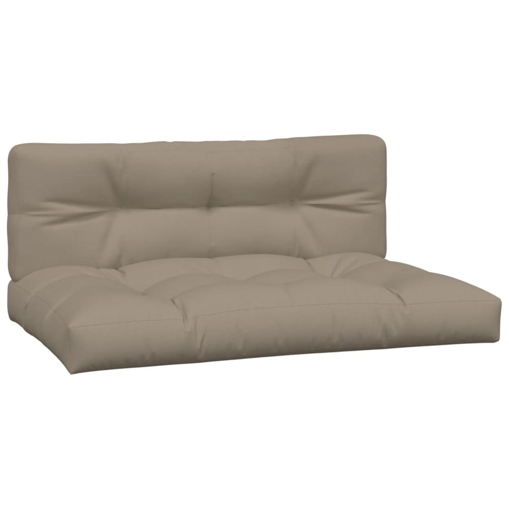 vidaXL Palletkussens Taupe (2 st.) - 35% Korting!
