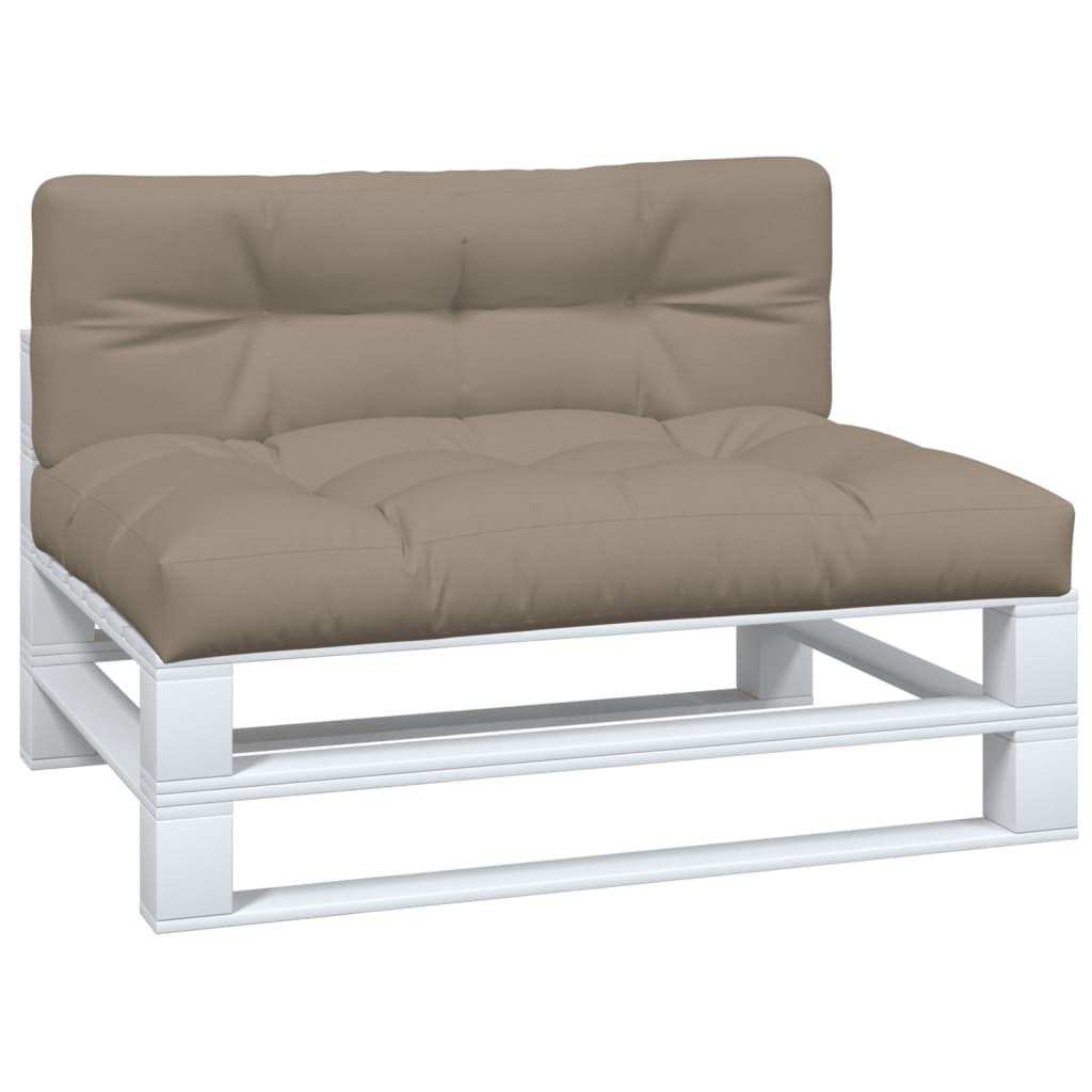 vidaXL Palletkussens Taupe (2 st.) - 35% Korting!