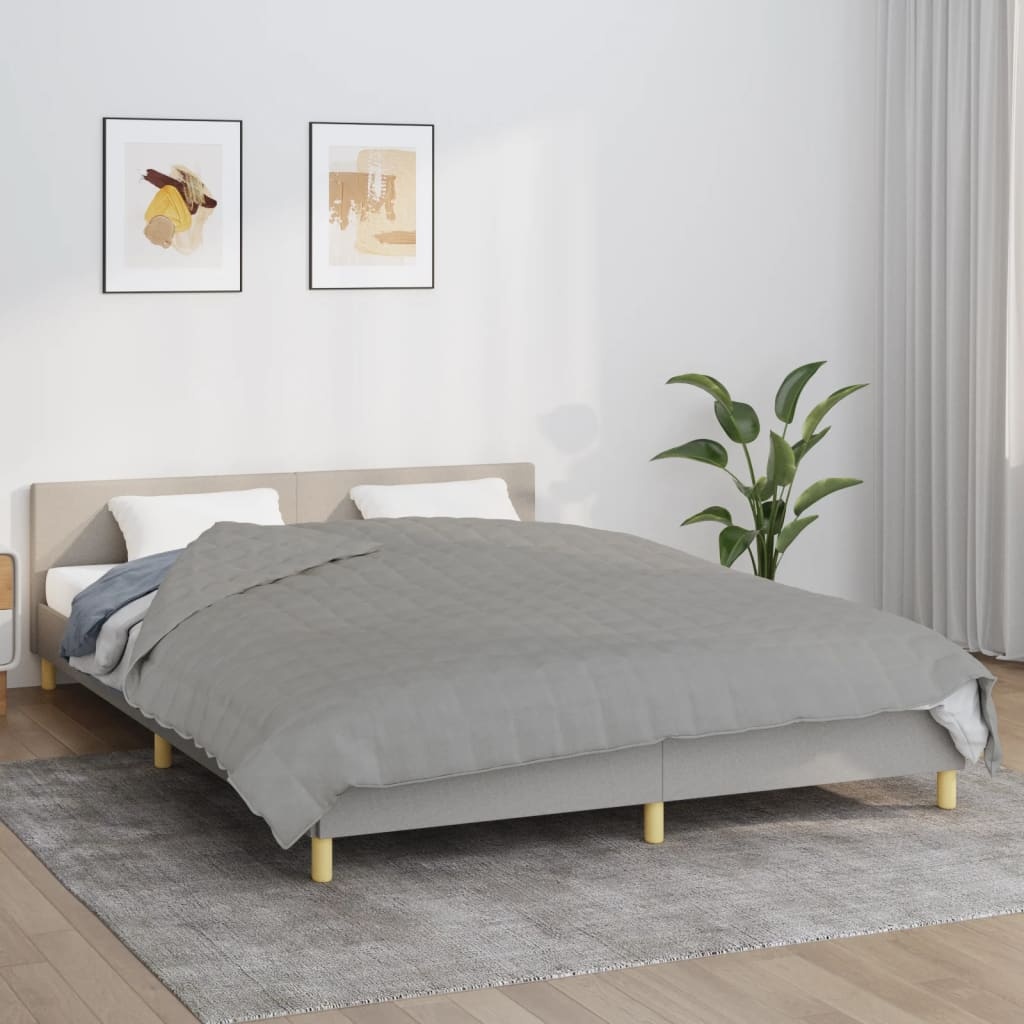 VidaXL Verzwaringsdeken 220x235cm 11kg Grijs -35% Korting!