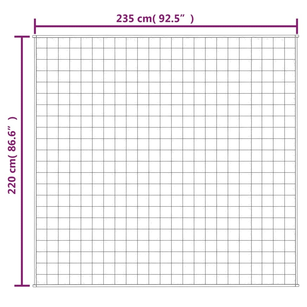 VidaXL Verzwaringsdeken 220x235cm 11kg Grijs -35% Korting!