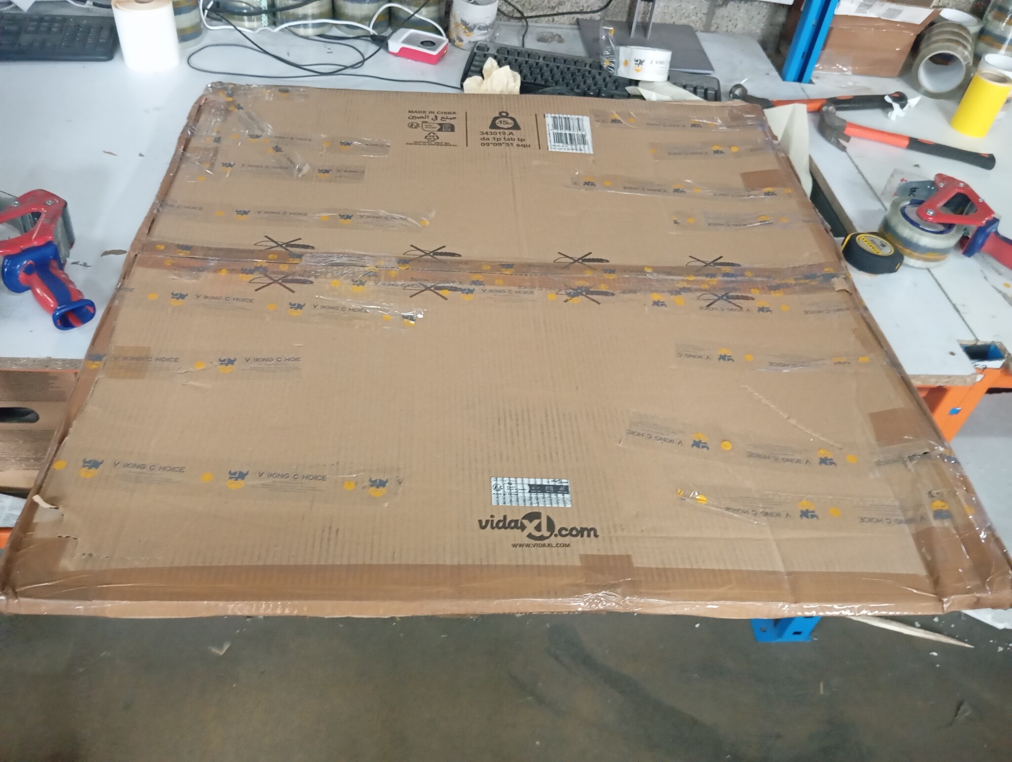 vidaXL Tafelblad Eiken 90x90 Donkerbruin - Kras - 55% Korting!