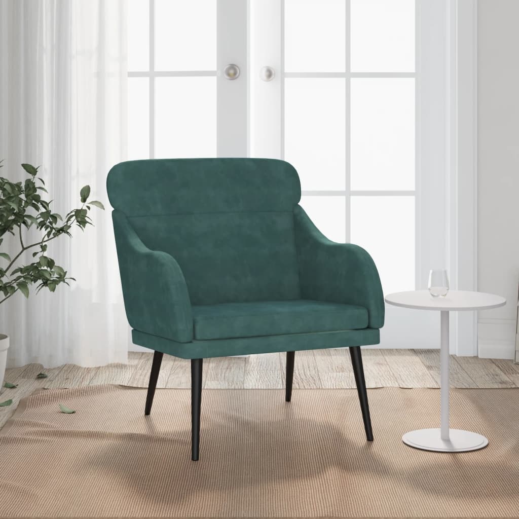 VidaXL Fauteuil Donkergroen Fluwelen Stof - 35% Korting!
