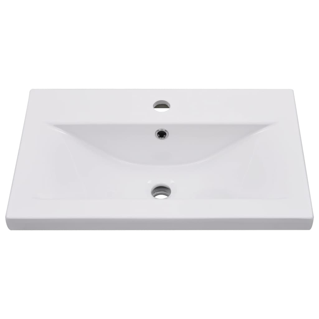 vidaXL Inbouwwastafel Keramiek Wit - 61cm - 35% Korting!