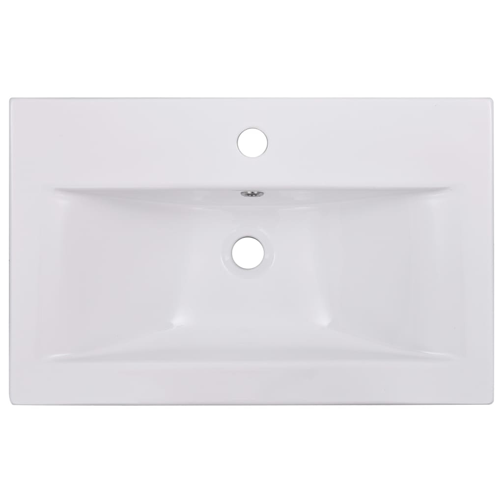 vidaXL Inbouwwastafel Keramiek Wit - 61cm - 35% Korting!