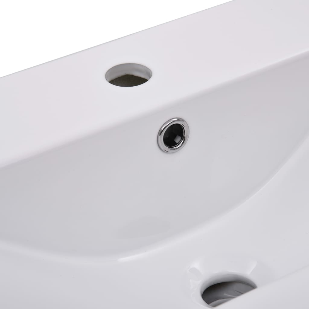 vidaXL Inbouwwastafel Keramiek Wit - 61cm - 35% Korting!