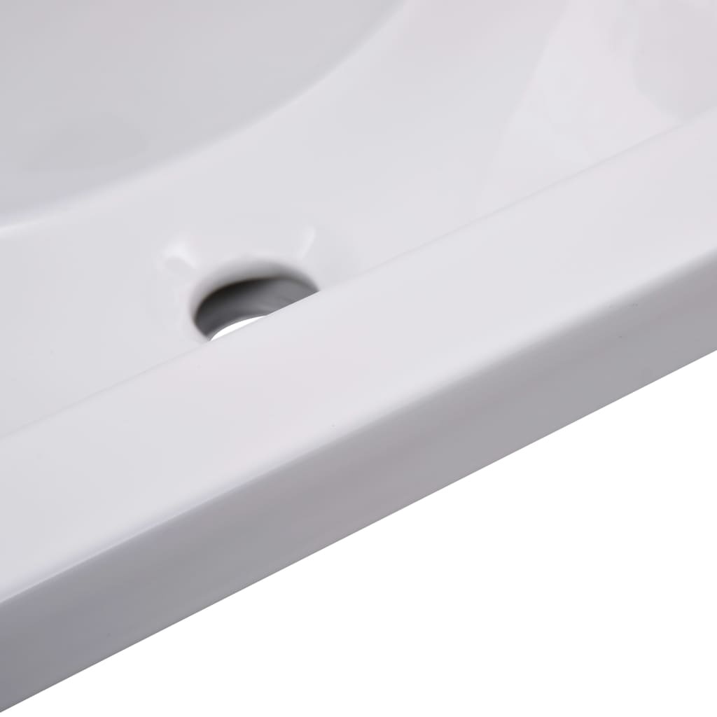 vidaXL Inbouwwastafel Keramiek Wit - 61cm - 35% Korting!