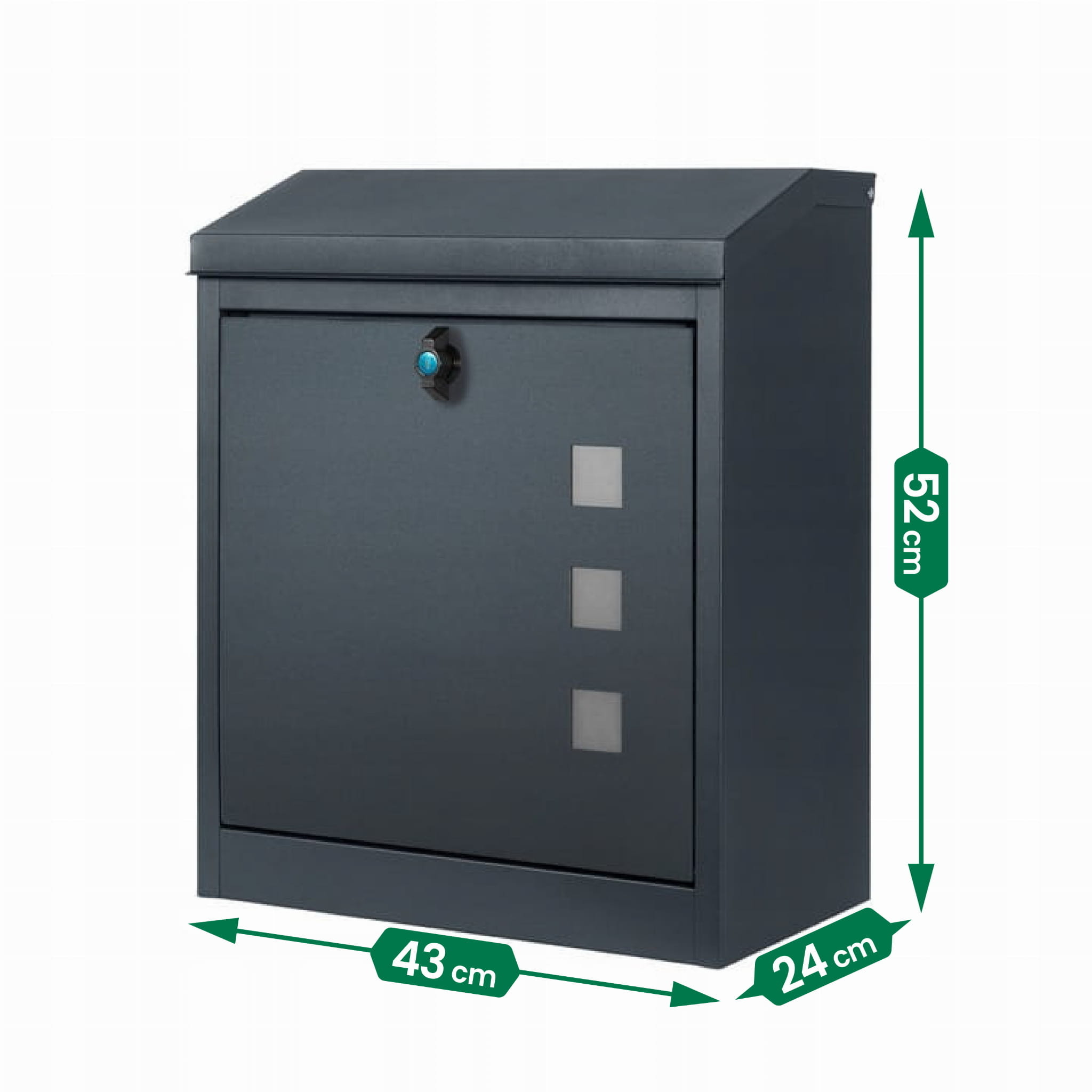Pakketbrievenbus Antraciet - Wandmodel - 55% Korting!