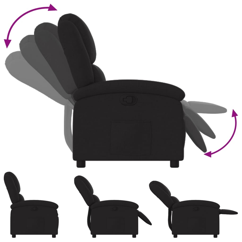 VidaXL Verstelbare Fauteuil Zwart - 35% Korting!