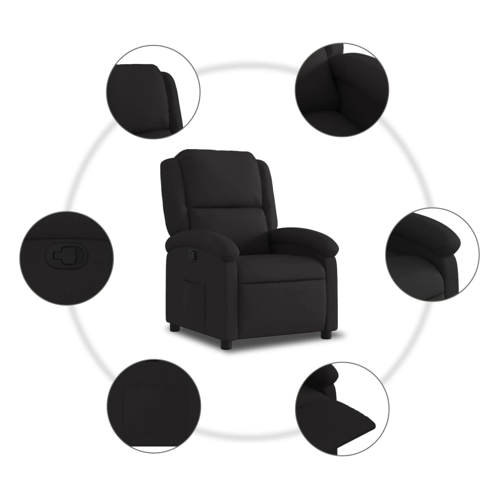 VidaXL Verstelbare Fauteuil Zwart - 35% Korting!