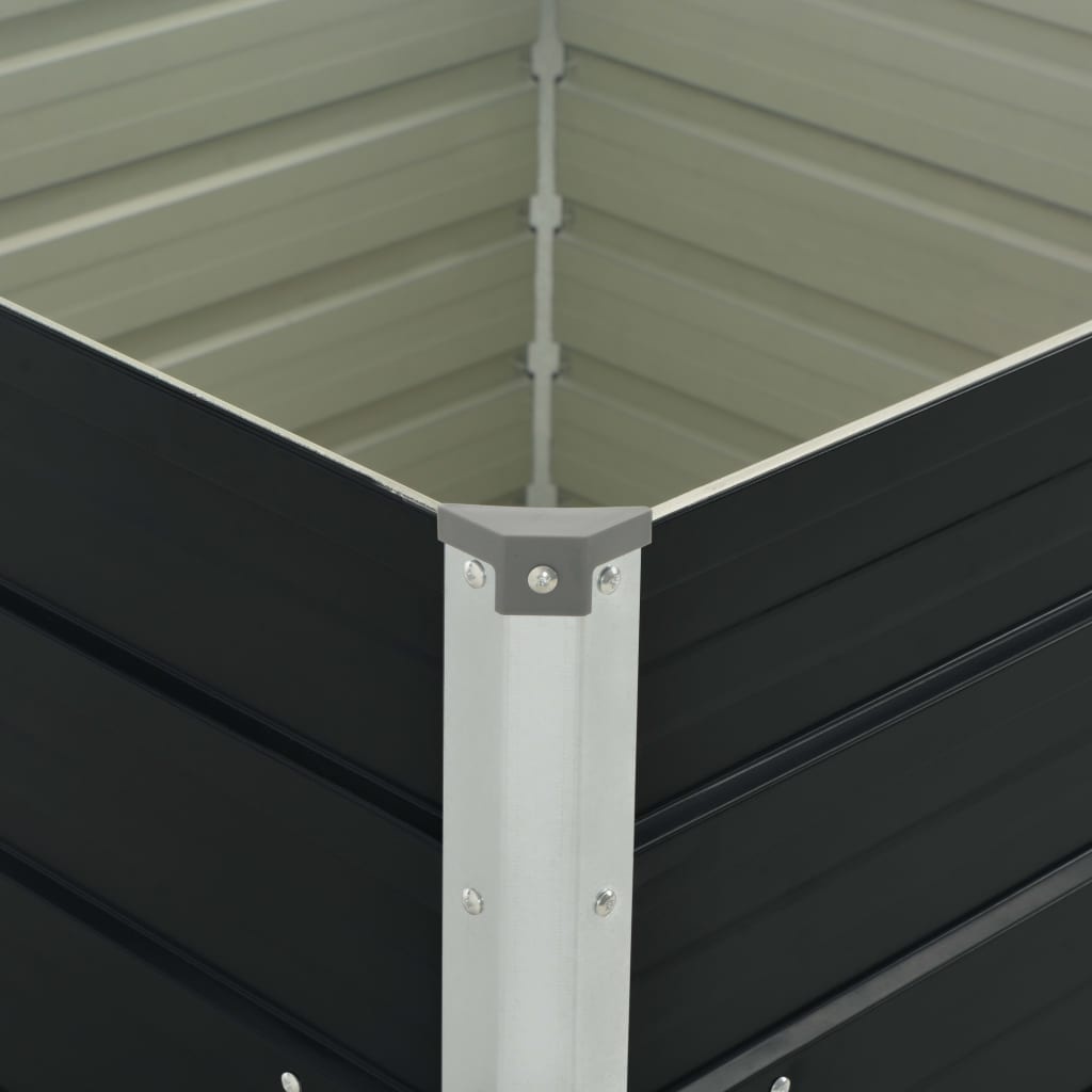 vidaXL Verhoogde Plantenbak 100x100cm Antraciet - 35% Korting!