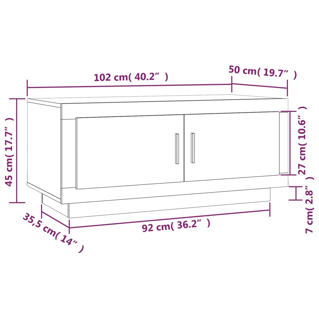 Salontafel Wit 102x50x45cm - Zo Goed Als Nieuw! 35% Korting