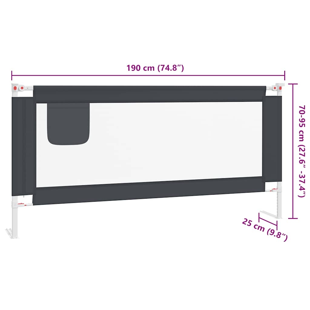 VidaXL Bedhekje Peuter 190cm Donkergrijs - 35% Korting!