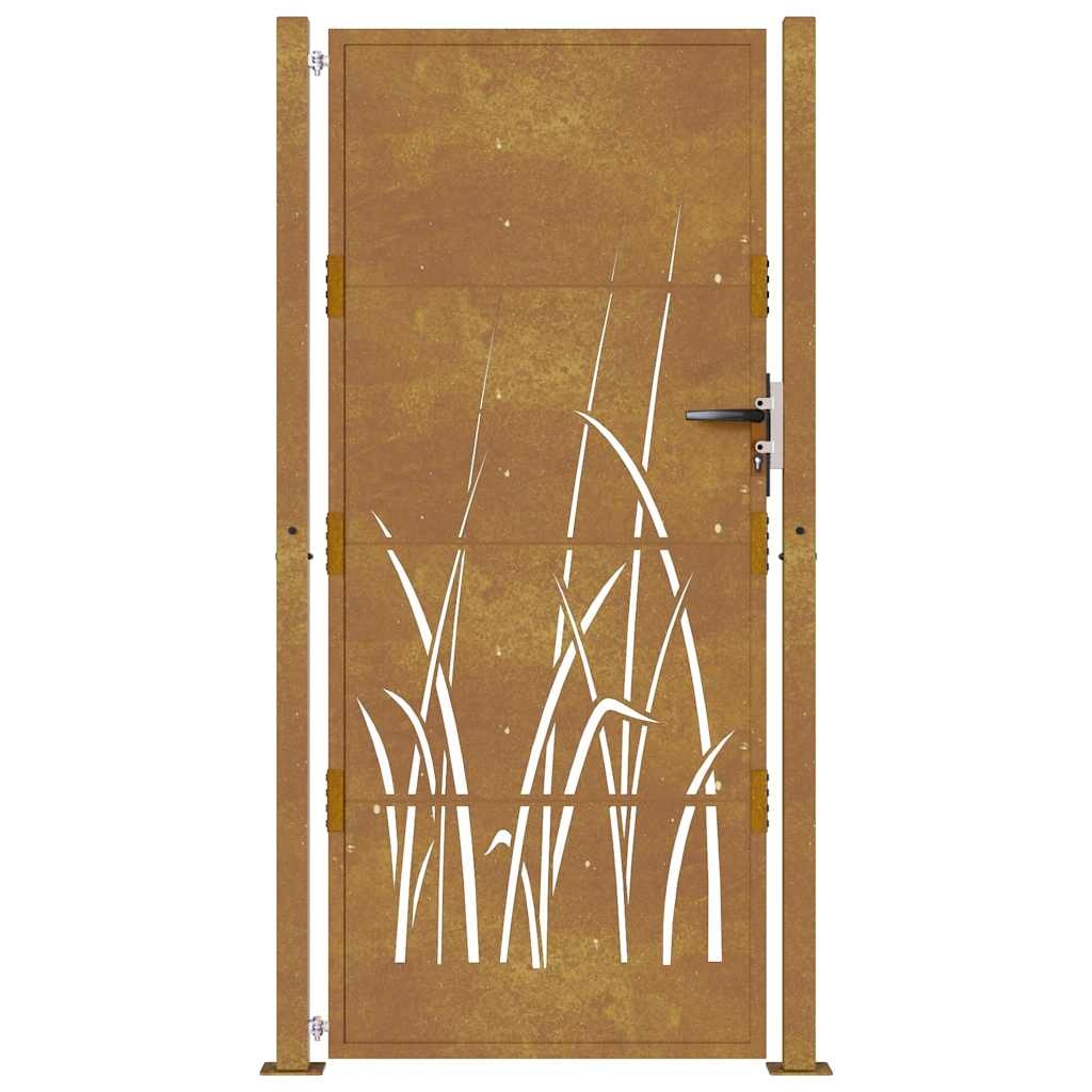 Poort Cortenstaal Grasdesign 105x180cm - 35% Korting!
