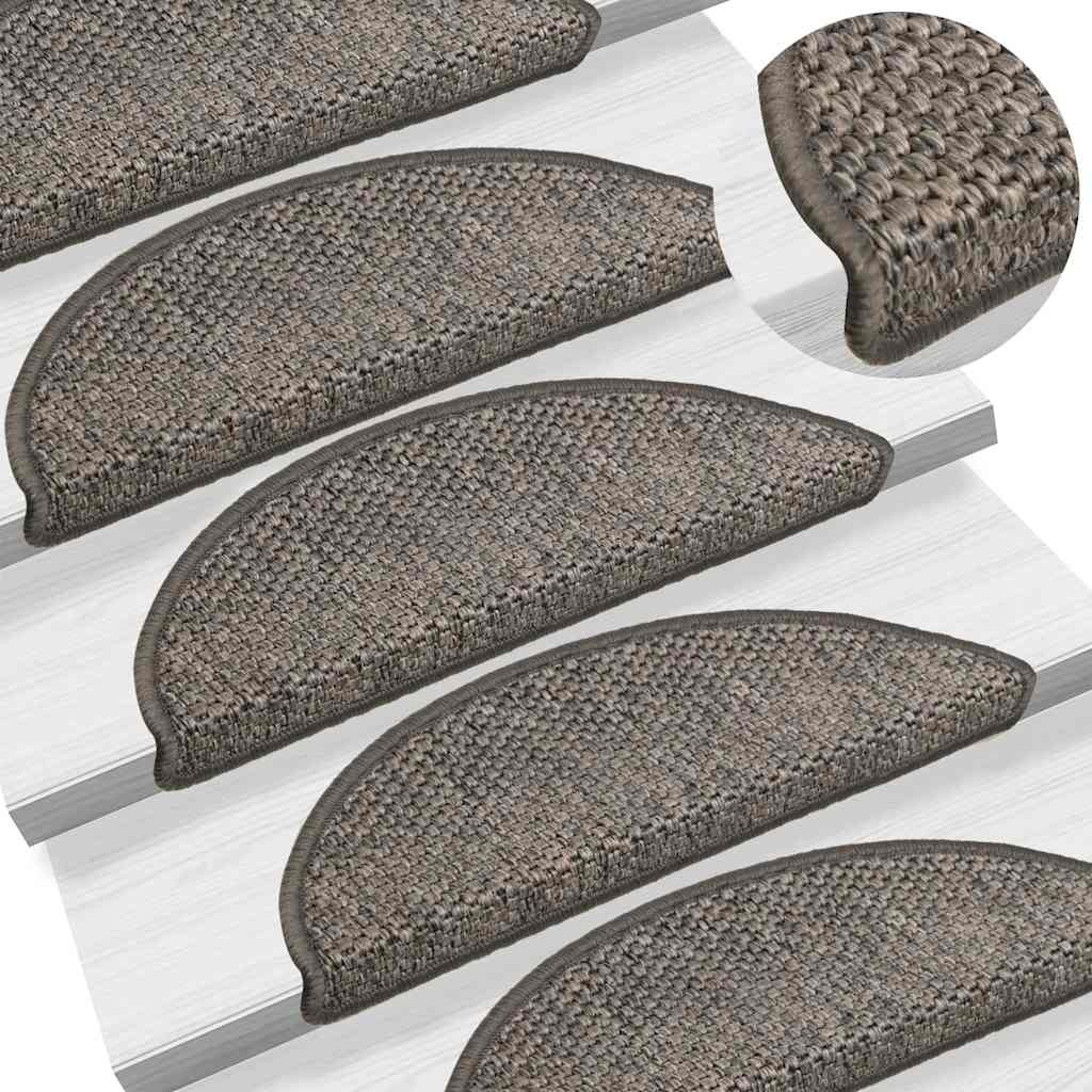 Trapmatten Sisal-look Bruinbeige (15 st) - 35% Korting!