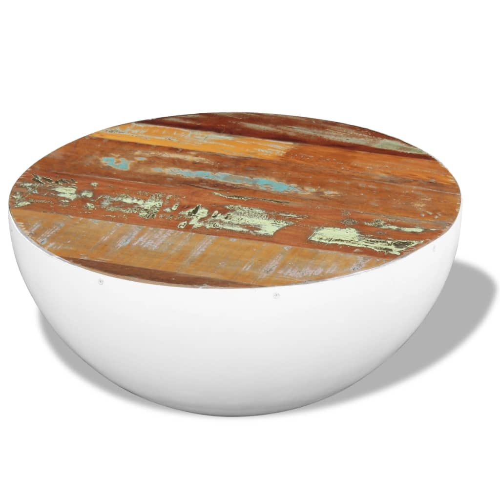 Salontafel Komvormig Gerecycled Hout 60cm - 35% Korting!