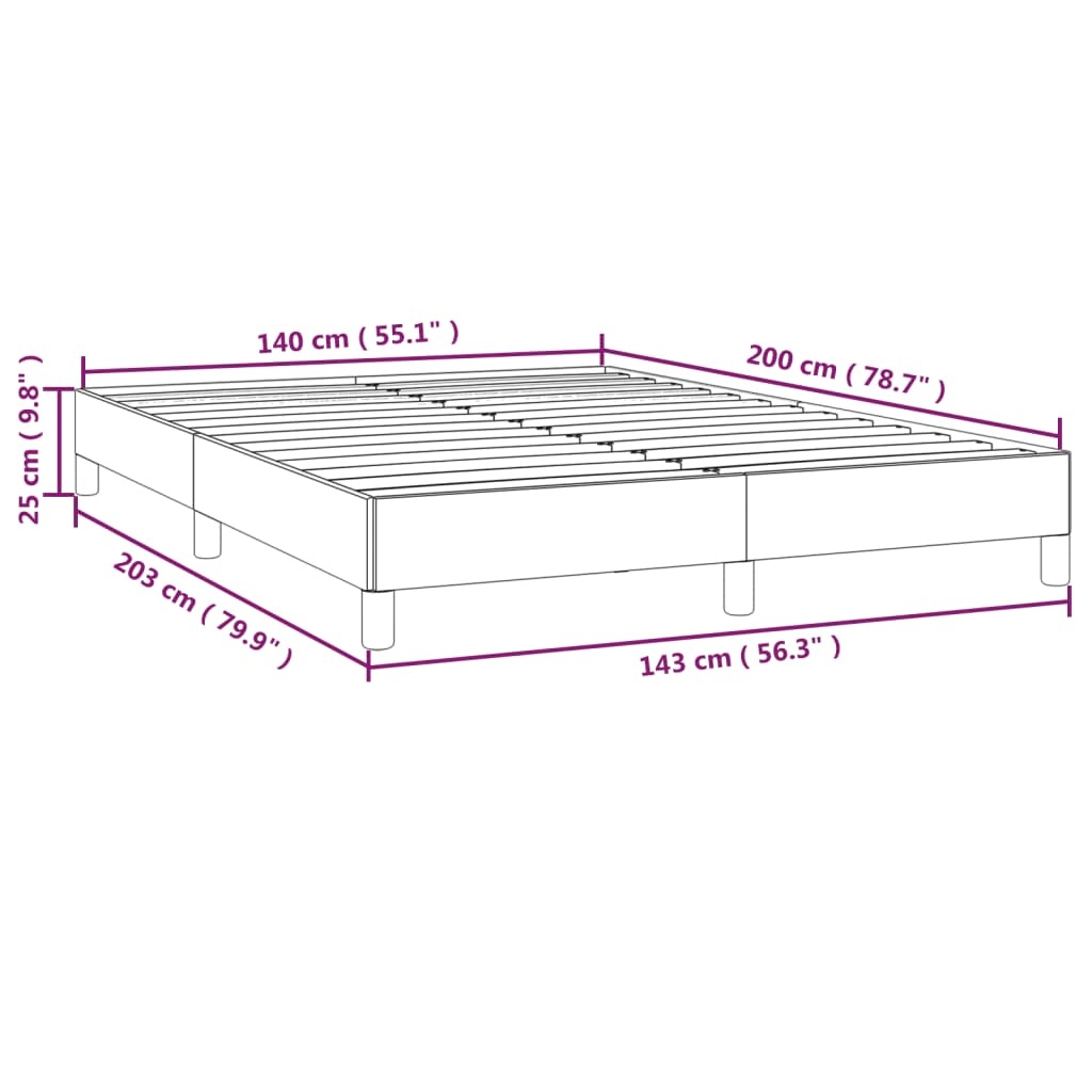 VidaXL Bedframe 140x200cm Donkergrijs - 35% Korting!