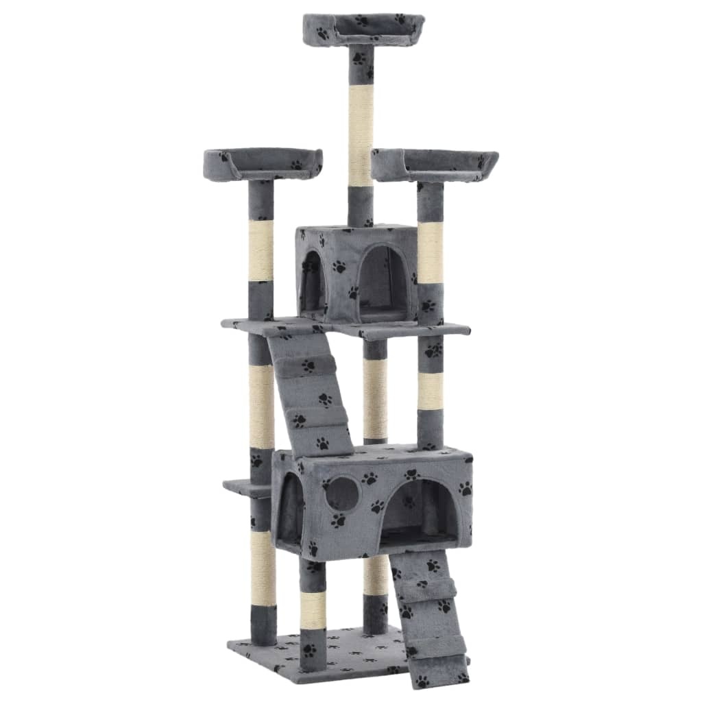 vidaXL Kattenkrabpaal 170cm Grijs -35% Korting!
