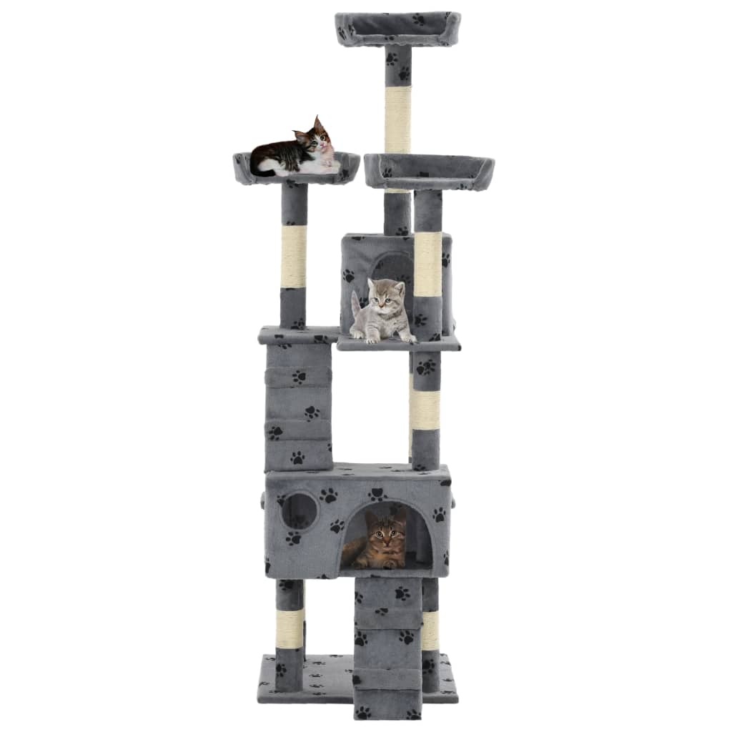 vidaXL Kattenkrabpaal 170cm Grijs -35% Korting!