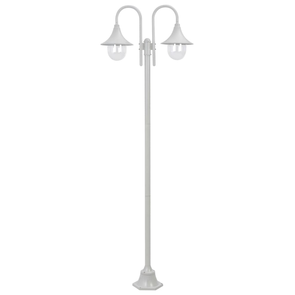 vidaXL Tuinpaal Lamp 2-delig Wit 220cm -35% Korting!