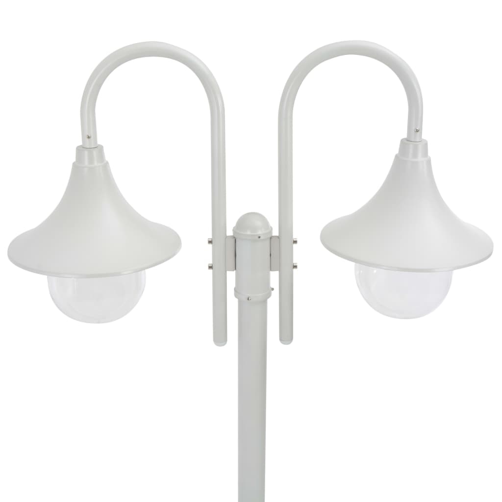 vidaXL Tuinpaal Lamp 2-delig Wit 220cm -35% Korting!