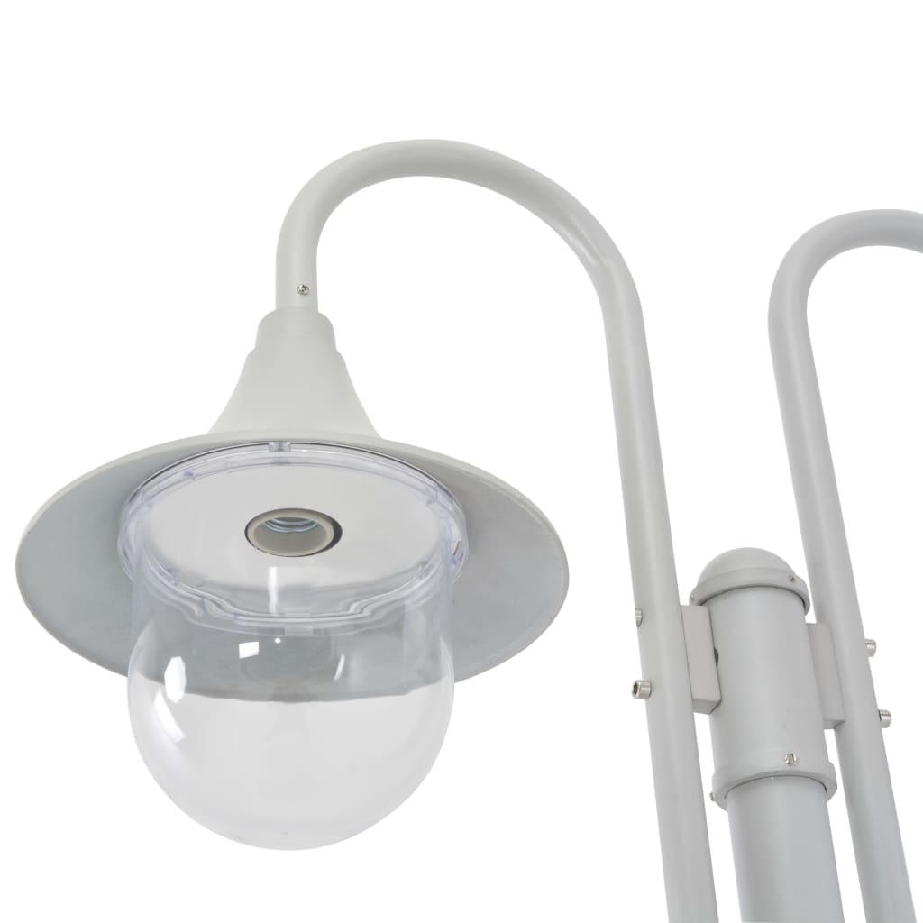 vidaXL Tuinpaal Lamp 2-delig Wit 220cm -35% Korting!