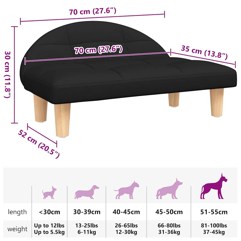 VidaXL Hondenmand Zwart 70x52cm - 35% Korting!