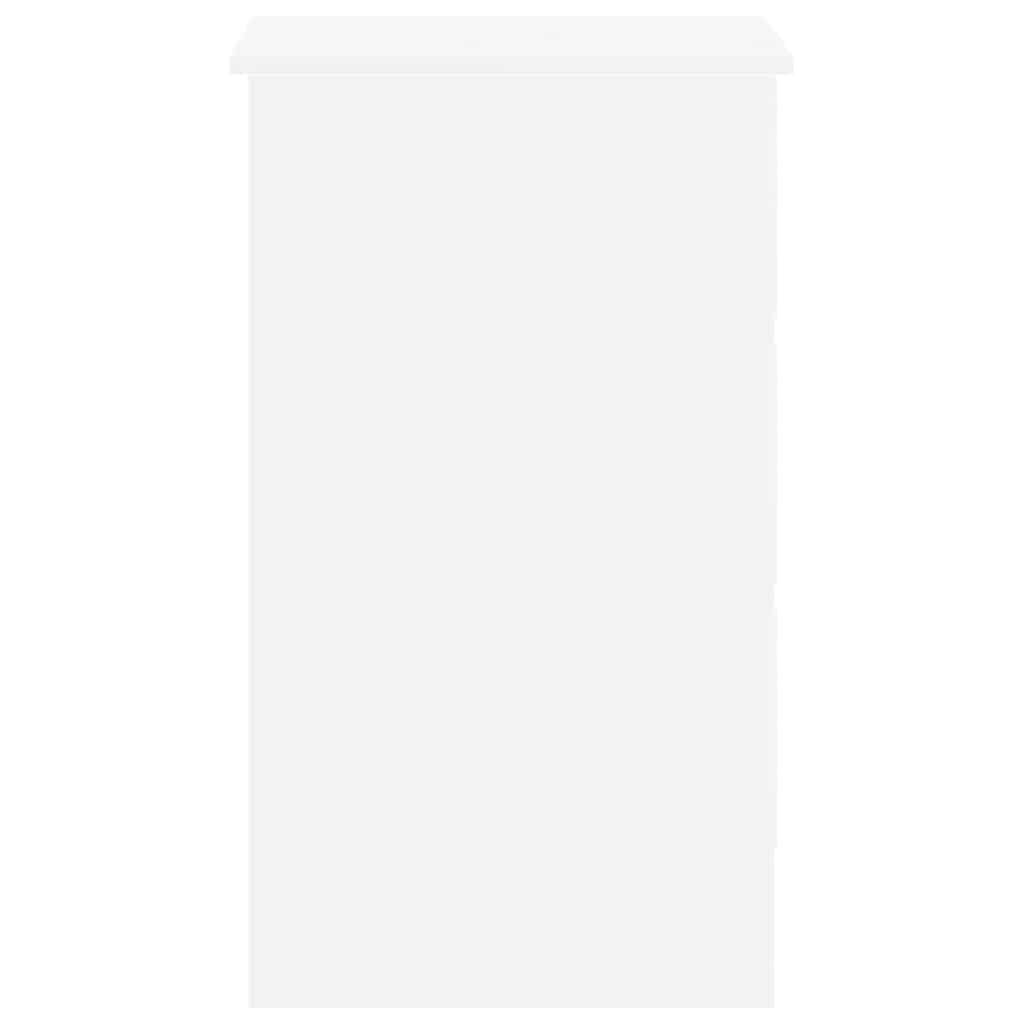 Bureau Wit Bewerkt Hout 90cm - Zo Goed Als Nieuw -35% Korting!