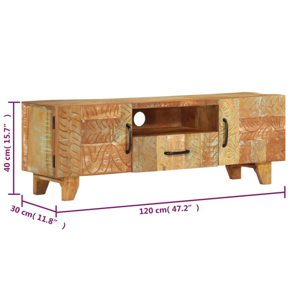 vidaXL TV Meubel Gerecycled Hout 120cm - 35% Korting!