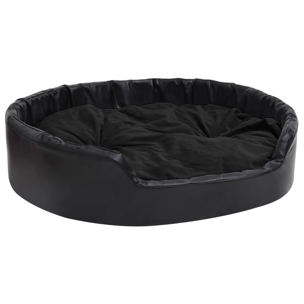 vidaXL Hondenmand 99cm Zwart - Pluche & Kunstleer - 35% Korting!