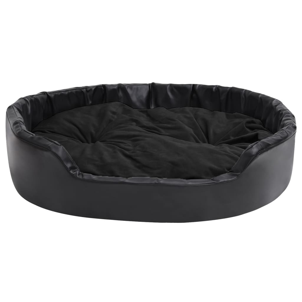 vidaXL Hondenmand 99cm Zwart - Pluche & Kunstleer - 35% Korting!
