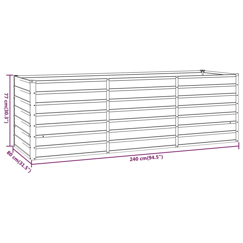 VidaXL Verhoogde Plantenbak Cortenstaal 240cm - 35% Korting!