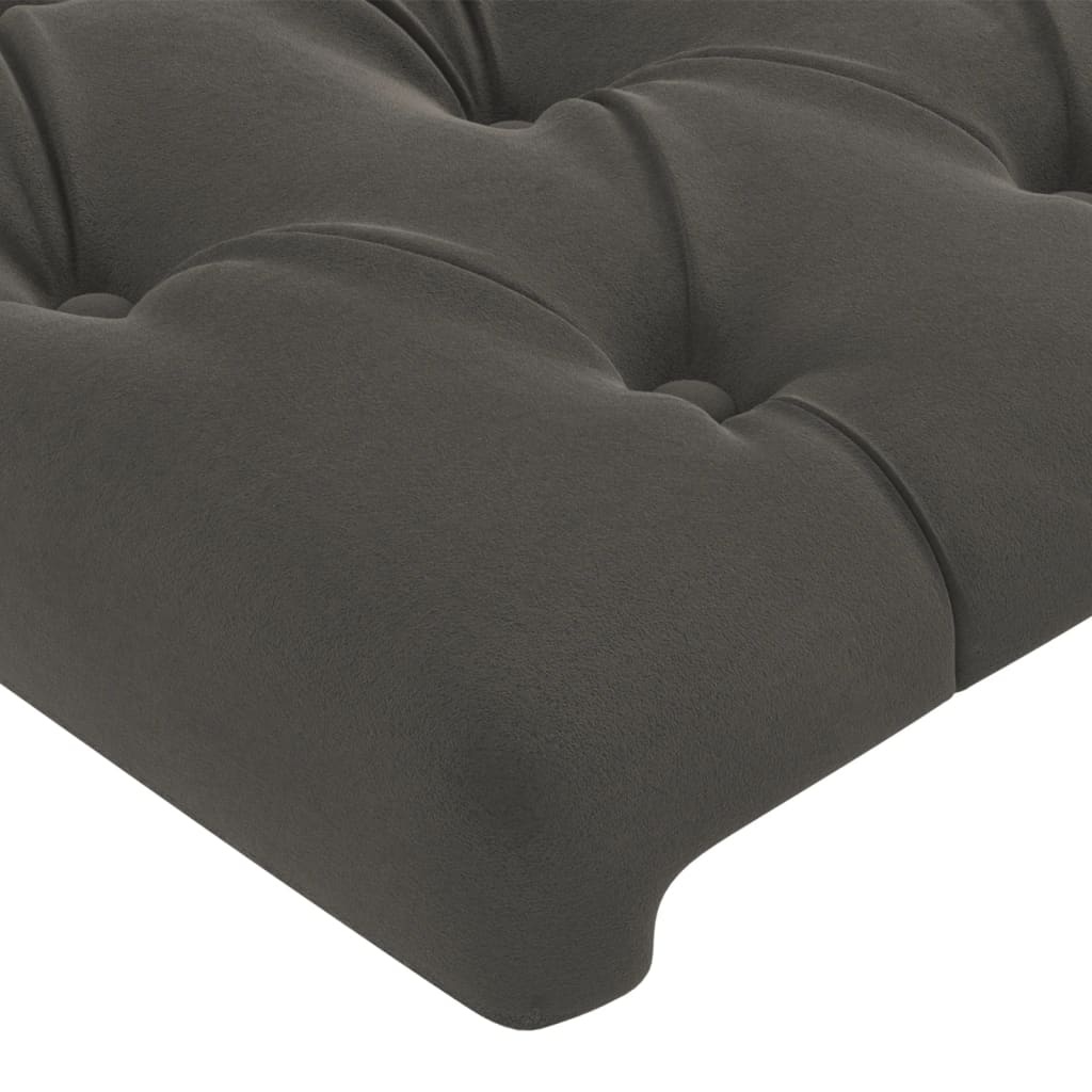 2x Donkergrijs Fluweel Hoofdbord 90cm - 47% Korting!