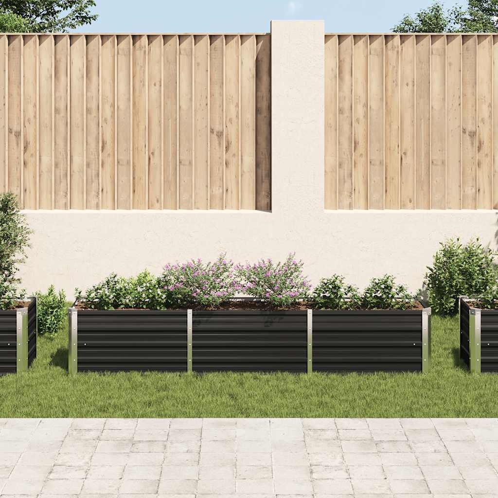 VidaXL Verhoogde Plantenbak 240cm Antraciet -35%! Gegalvaniseerd Staal