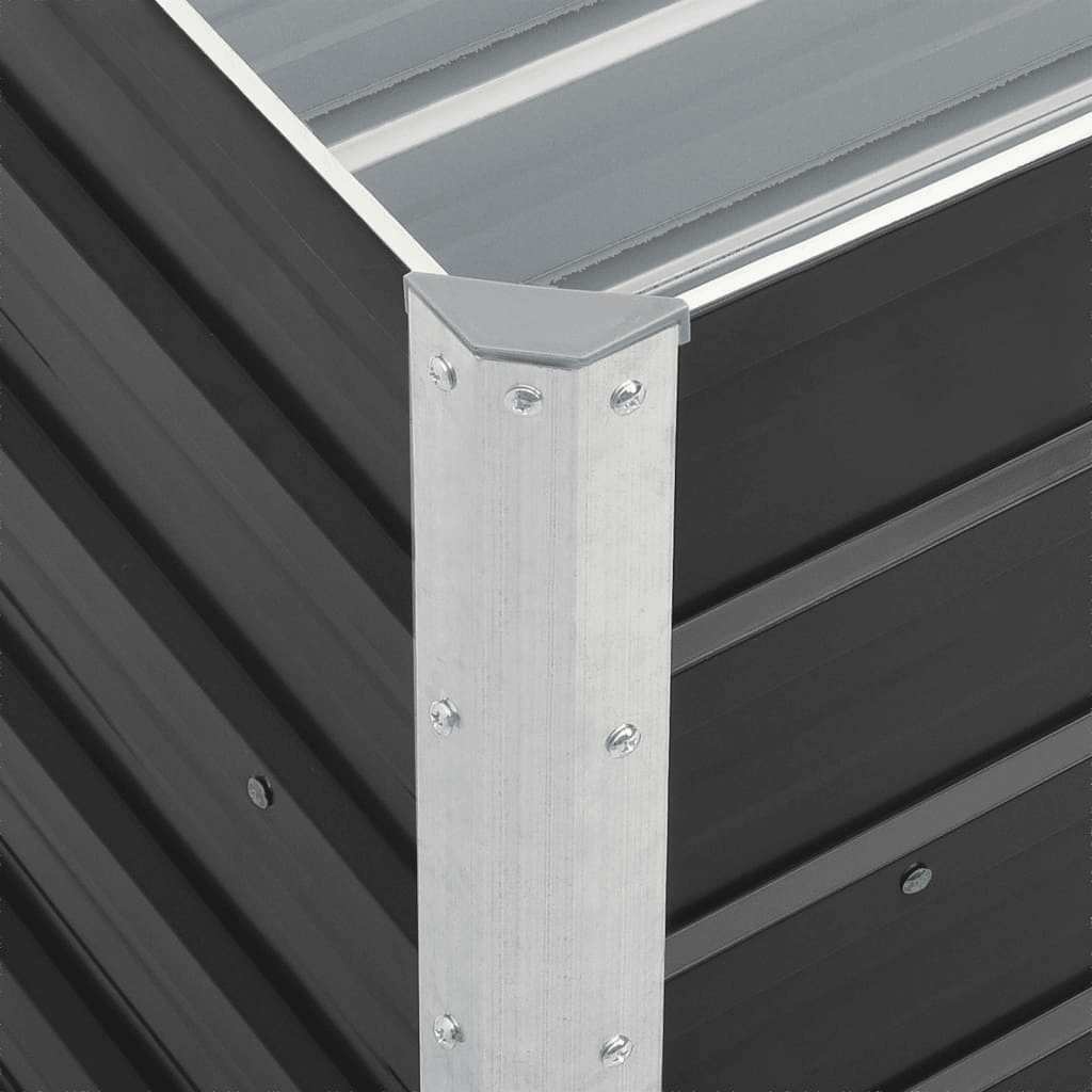 VidaXL Verhoogde Plantenbak 240cm Antraciet -35%! Gegalvaniseerd Staal
