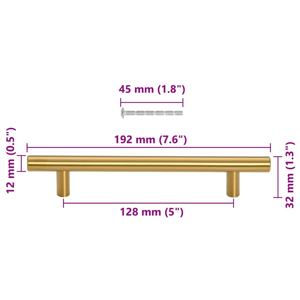 VidaXL Handvatten (10 st) RVS Goud - 41% Korting!