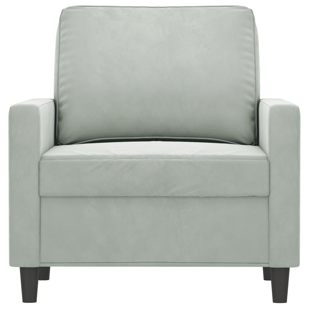 vidaXL Fluweel Fauteuil Lichtgrijs - 35% Korting!