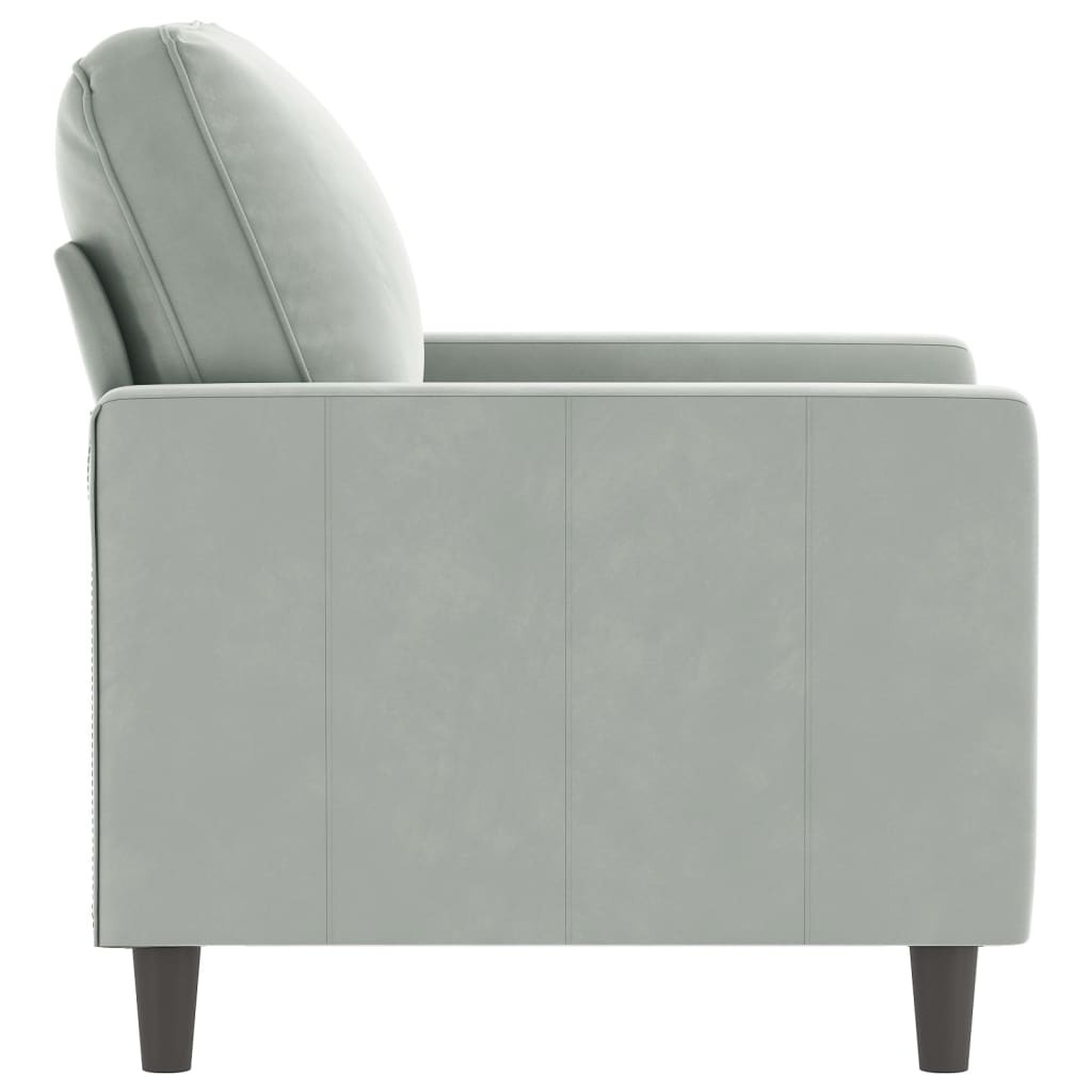 vidaXL Fluweel Fauteuil Lichtgrijs - 35% Korting!