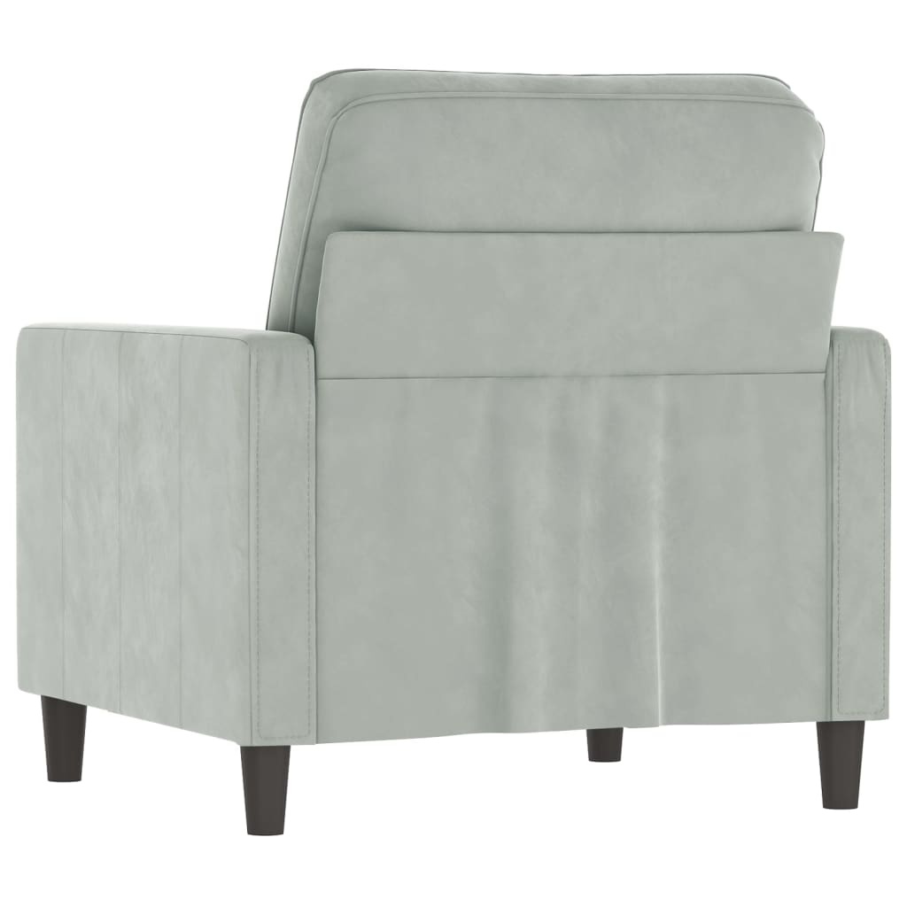 vidaXL Fluweel Fauteuil Lichtgrijs - 35% Korting!