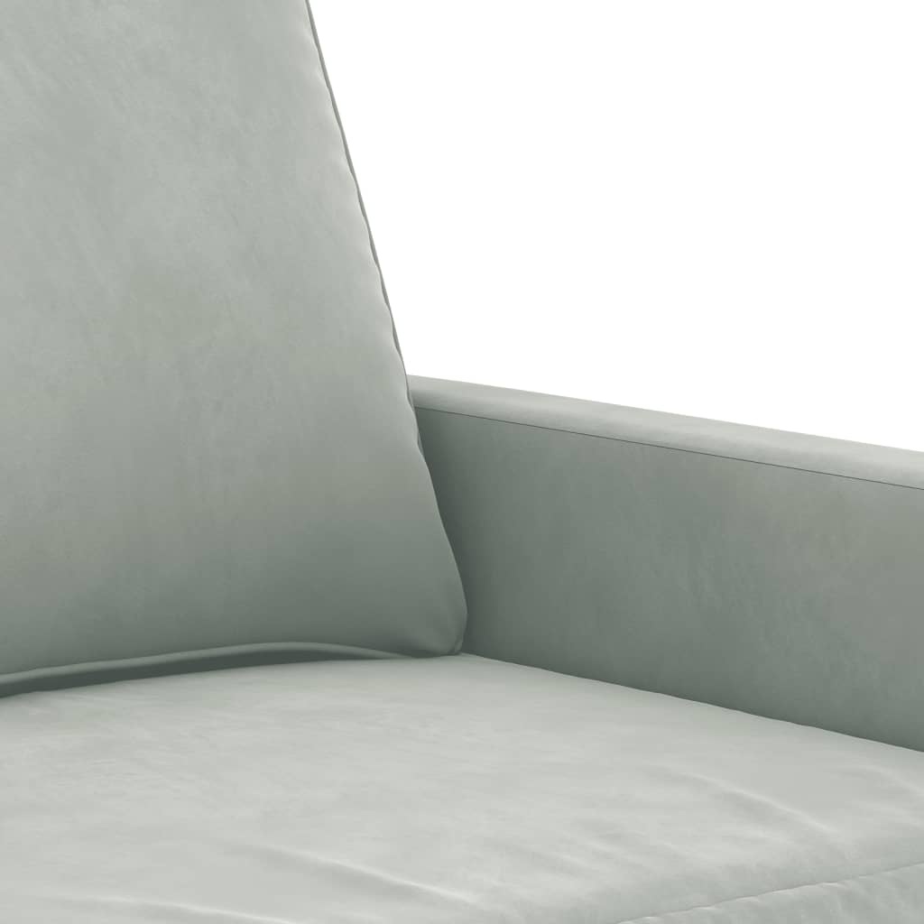 vidaXL Fluweel Fauteuil Lichtgrijs - 35% Korting!