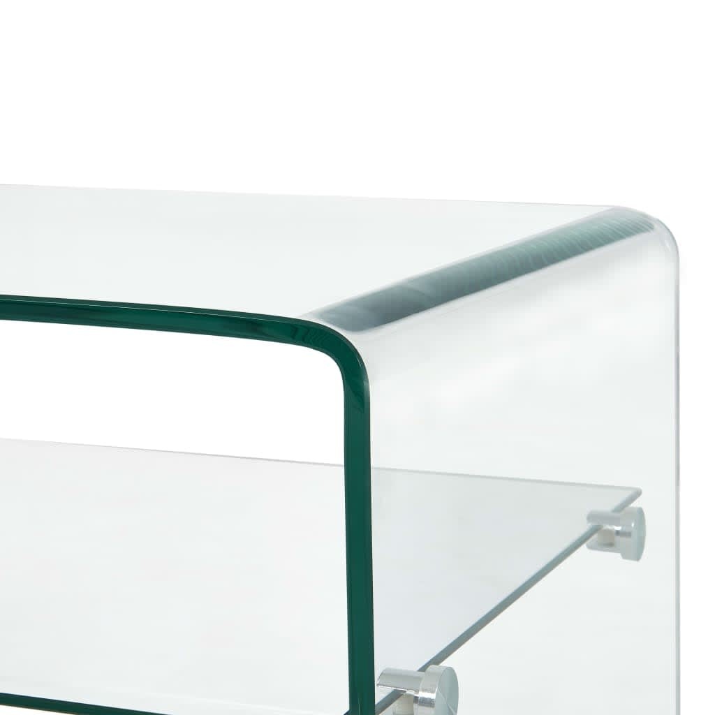 Salontafel Gehard Glas 98x45cm - Transparant - 45% Korting!
