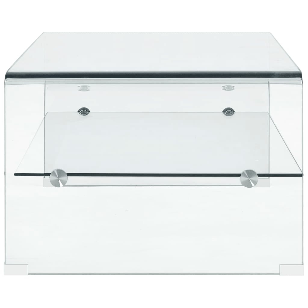 Salontafel Gehard Glas 98x45cm - Transparant - 45% Korting!