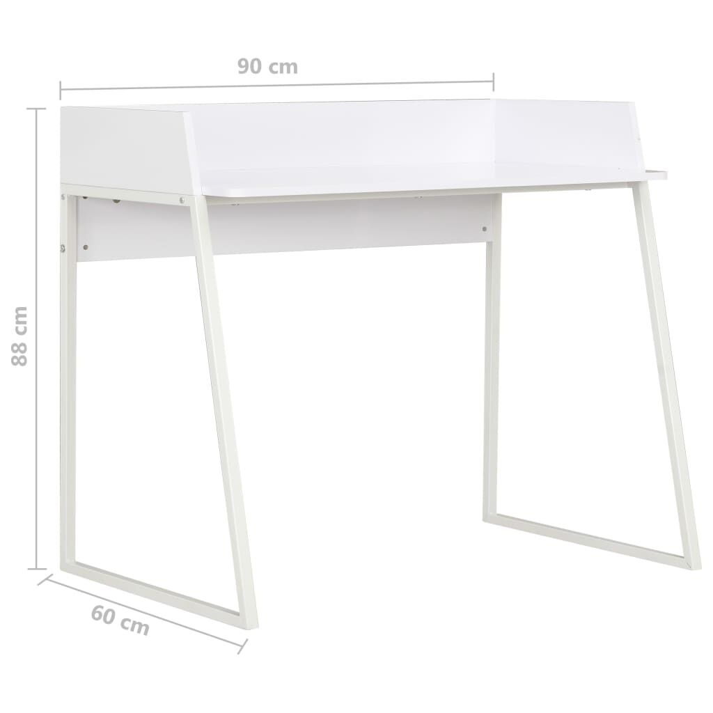 VidaXL Bureau Wit 90x60cm - 57% Korting! Schilfering